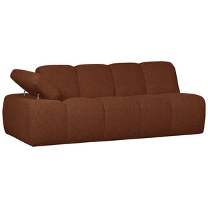 WOOOD Mojo 2-zits bank arm links bouclé Roestbruin Melange