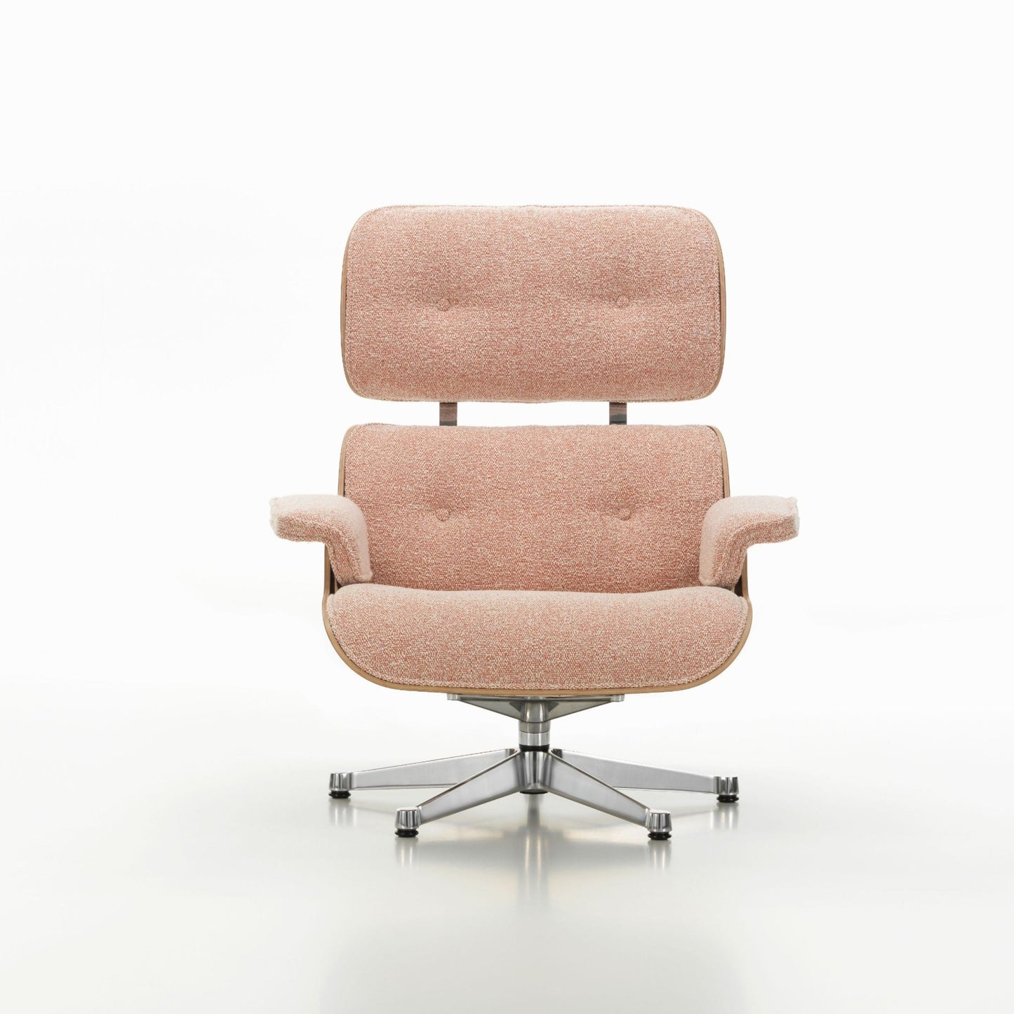 Vitra Eames Loungechair noten zwart Nubia ivory/peach