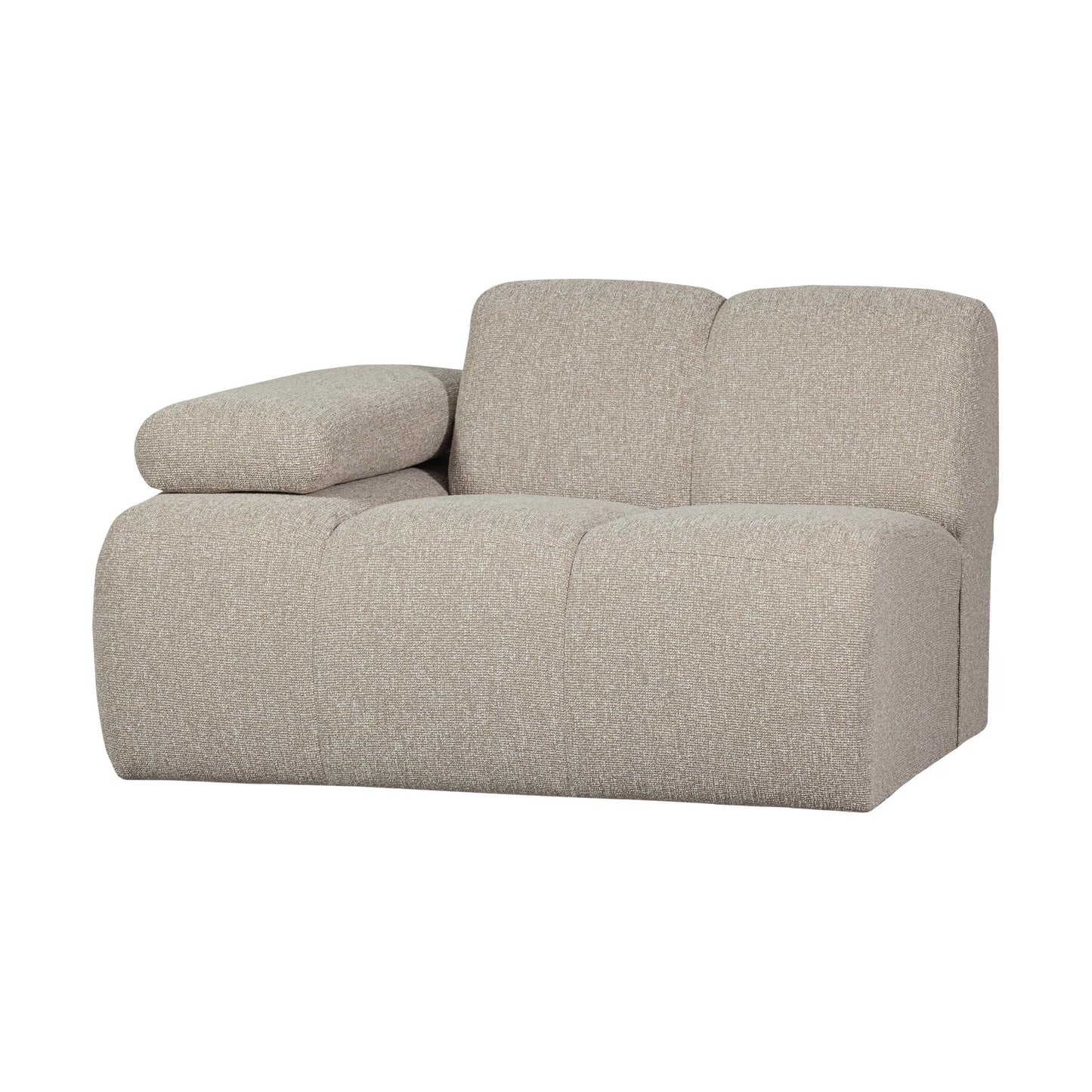 WOOOD Mojo 1-zits bank arm links bouclé Beige
