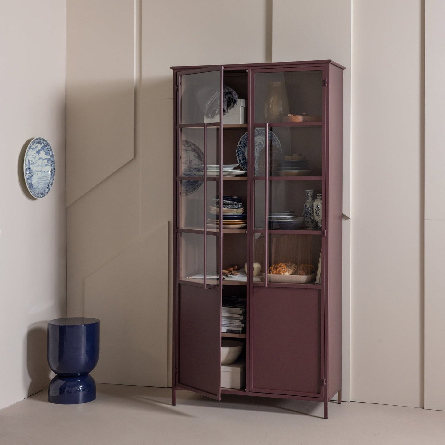 WOOOD Exhibit vitrinekast XL 2-deurs Bordeaux