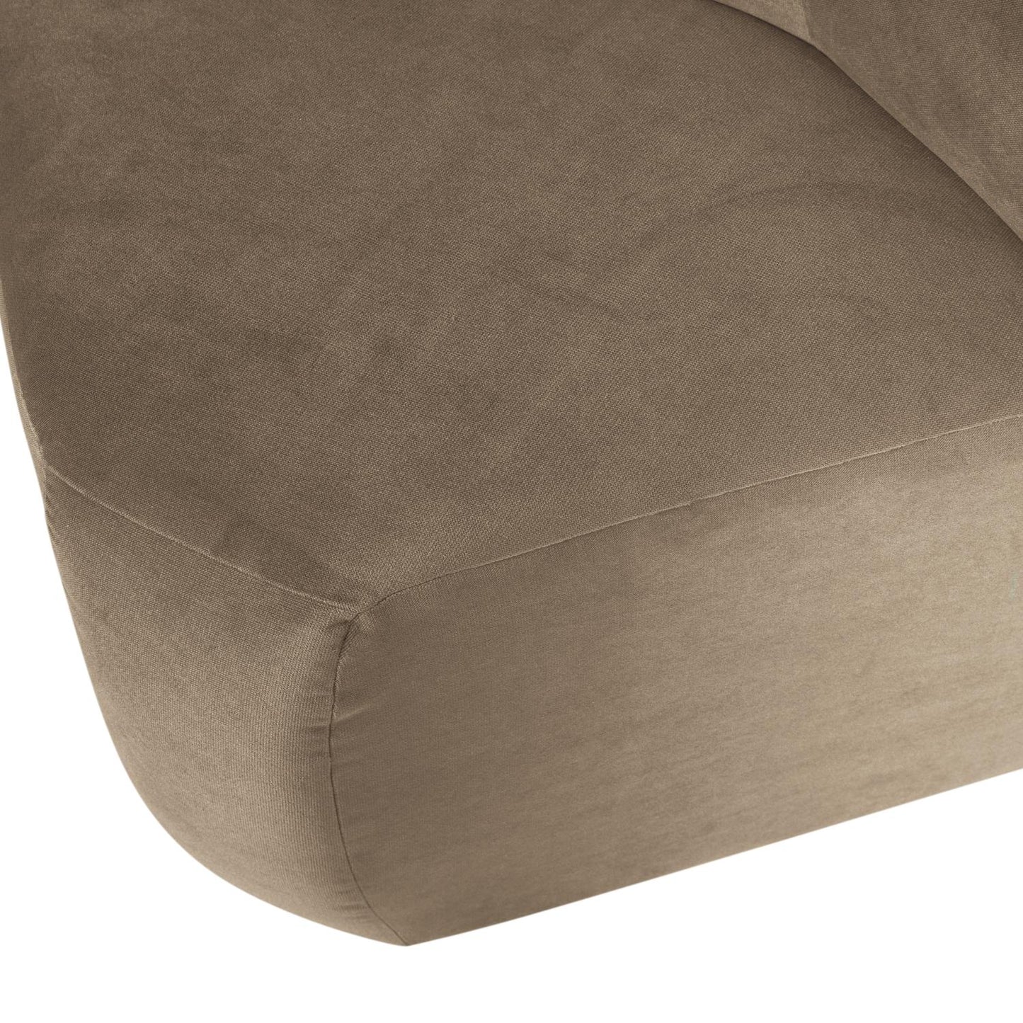 WOOOD Mojo Base eetbank hoek met rugleuning velvet Khaki