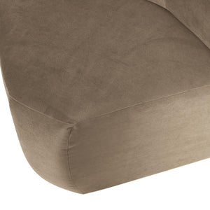 WOOOD Mojo Base eetbank hoek met rugleuning velvet Khaki