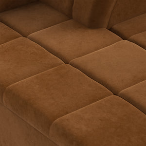 HKliving Wave bank right divan Royal Velvet Caramel