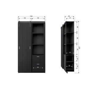 vtwonen Slide Barn kast Zwart