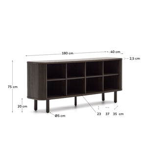 Kave Home Mailen dressoir met 2 deuren essen donkere afwerking