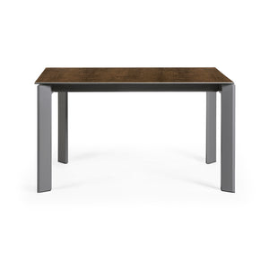 Kave Home Axis eettafel uitschuifbaar 140/200x90 cm Bruin/Grijs