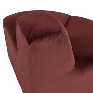 WOOOD Mojo eetbank hoek rond rugleuning velvet Kastanjebruin