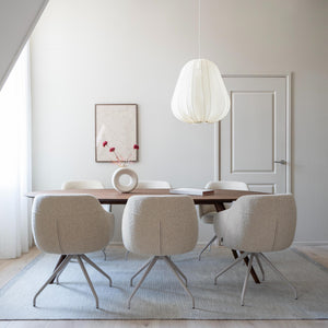 HelloChair HC05 Shulby eetkamerstoel Field Brown spinpoot beige