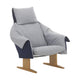 Vitra Bascule Highback fauteuil Cento Light Lavender / Electric Blue poot eiken
