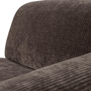 WOOOD Mojo Base chaise longue bank arm rechts rib Bruin
