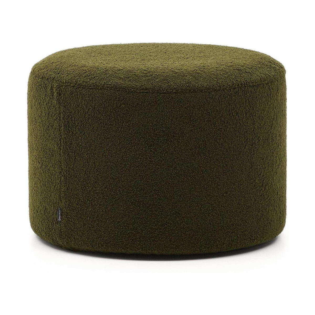 Kave Home Kaeli poef Ø60 cm bouclé Green