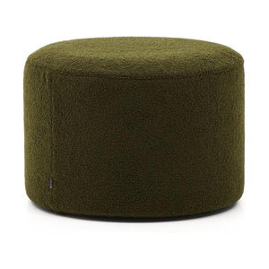 Kave Home Kaeli poef Ø60 cm bouclé Green