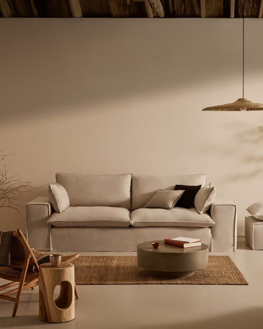 Kave Home Anarela voetenbank Iboni Beige