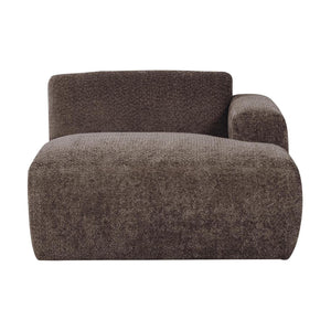 WOOOD Mojo Base chaise longue bank arm rechts wollig Bruin