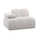 WOOOD Mojo 1-zits bank arm links bouclé Ecru Melange