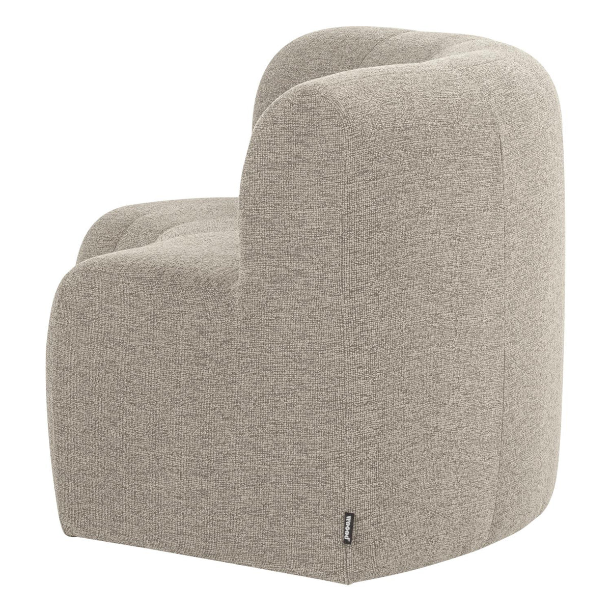 WOOOD Mojo Base eetbank halfronde hoek rugleuning bouclé Beige