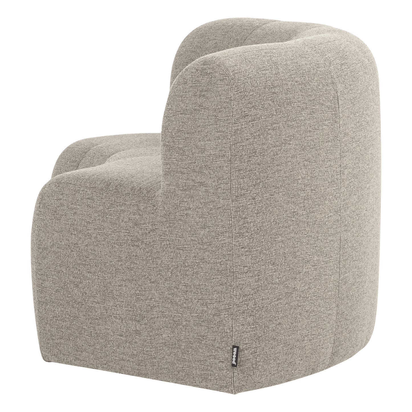 WOOOD Mojo Base eetbank halfronde hoek rugleuning bouclé Beige