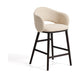 Kave Home Maina barkruk H65 dik chenille Beige zwart