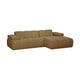 WOOOD Mojo chaise longue bank rechts bouclé Geel/Bruin Melange