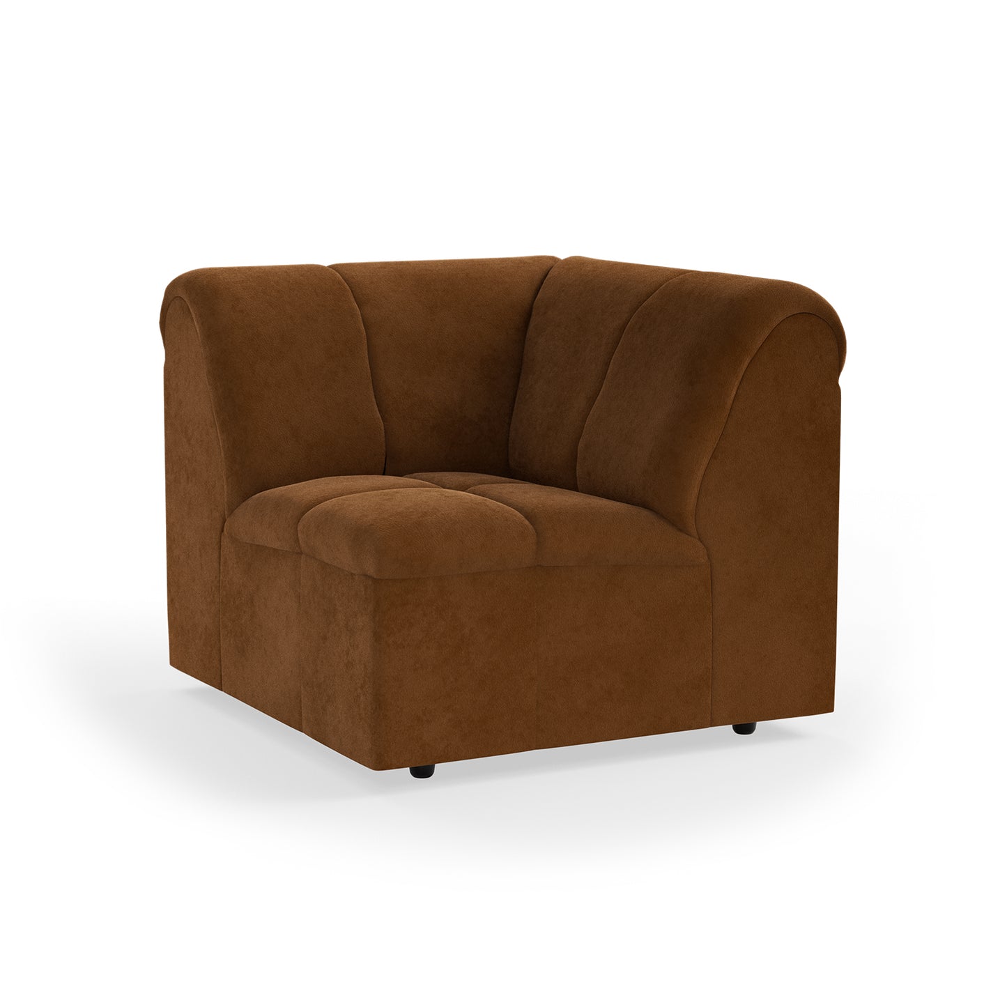 HKliving Wave bank corner Royal Velvet Caramel