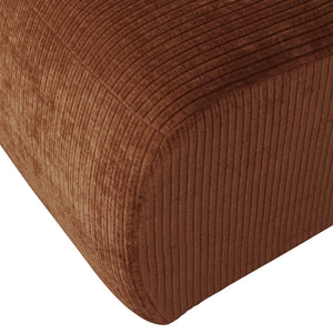 WOOOD Mojo 1-zits bank rib Roestbruin