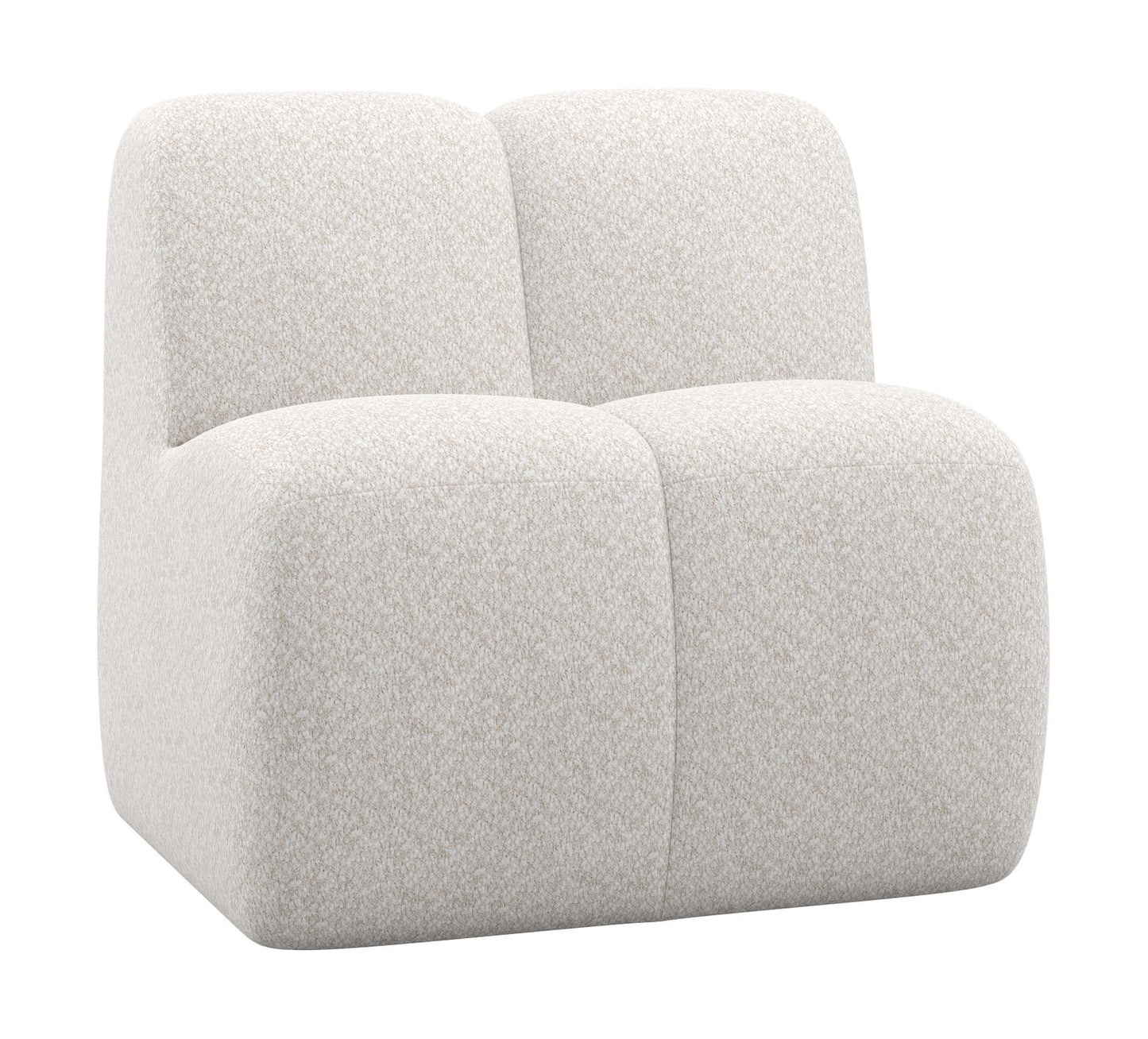 WOOOD Mojo eetbank 84 cm met rugleuning Wollig Ecru