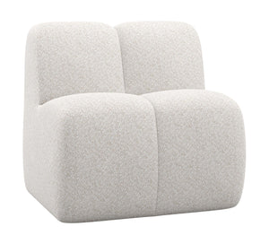 WOOOD Mojo eetbank 84 cm met rugleuning Wollig Ecru