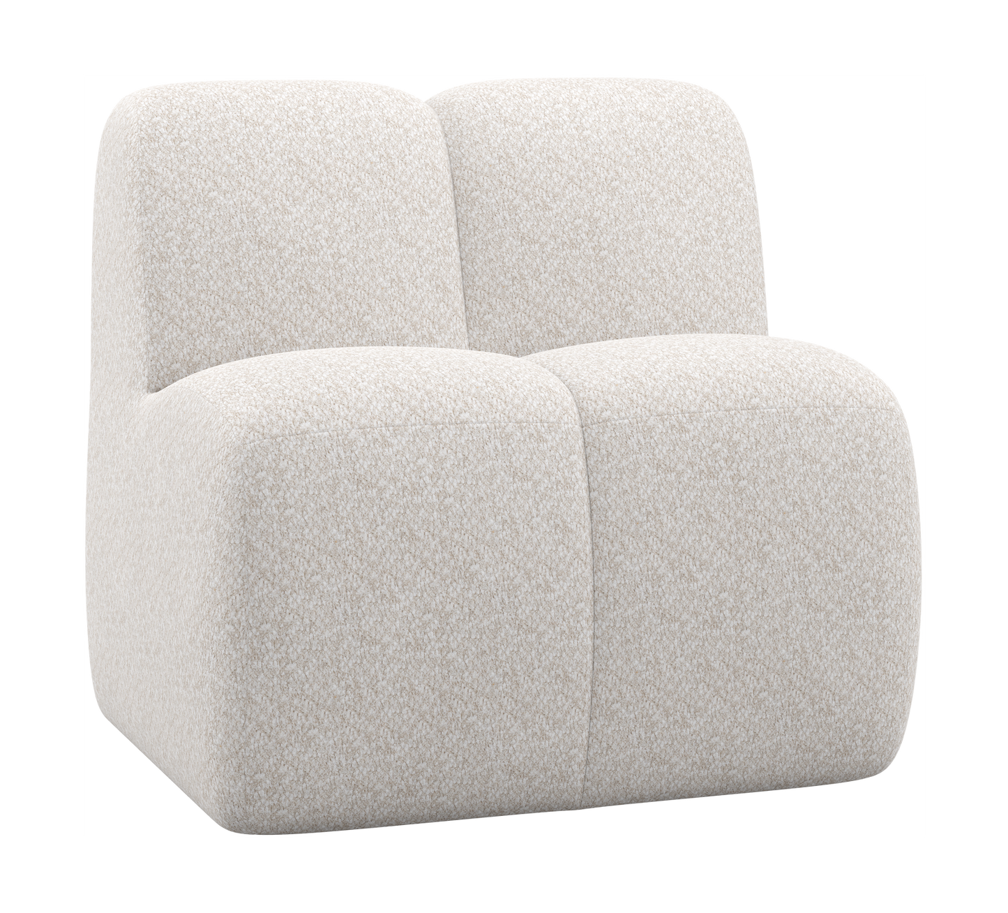 WOOOD Mojo eetbank 84 cm met rugleuning Wollig Ecru