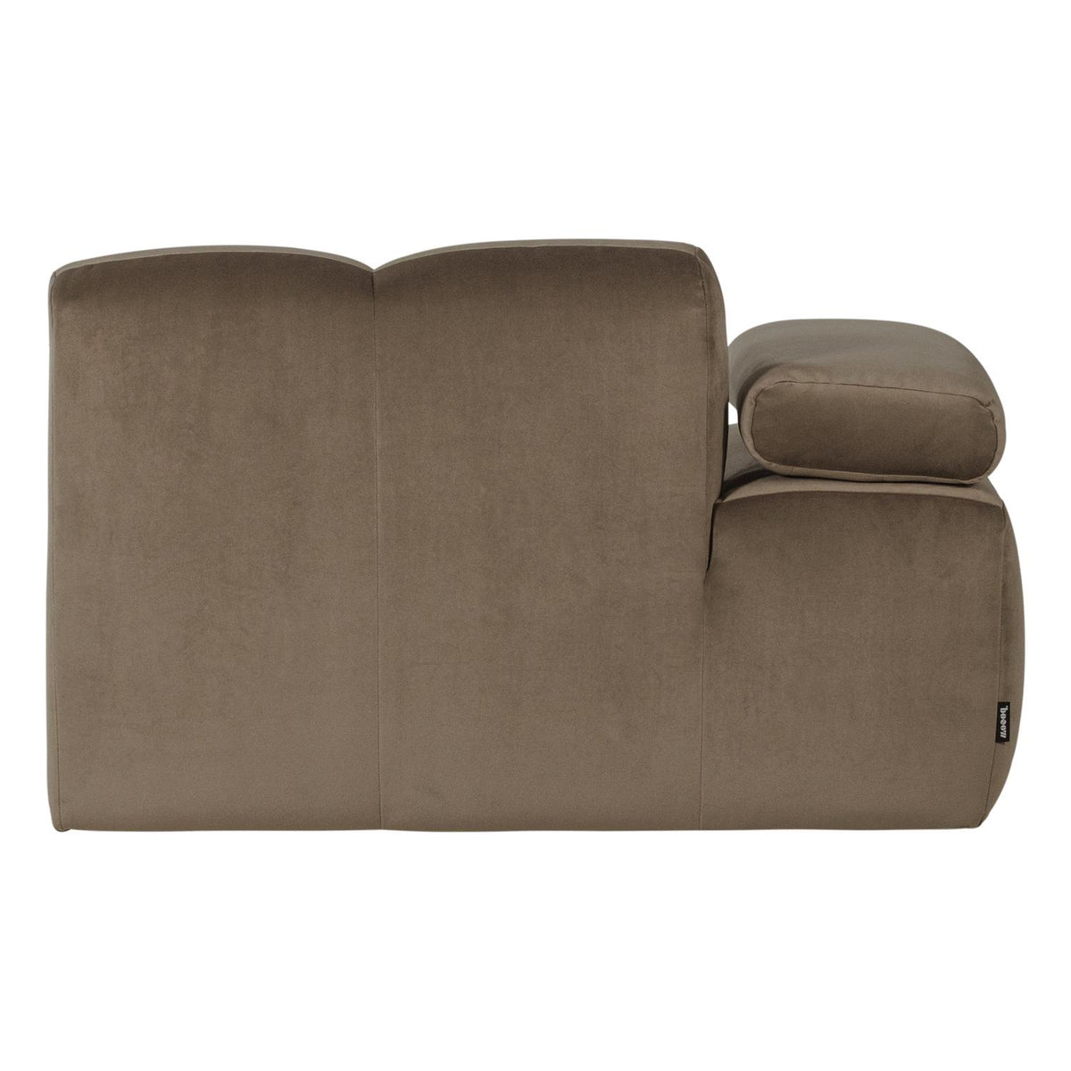 WOOOD Mojo 1-zits bank arm links velvet Taupe