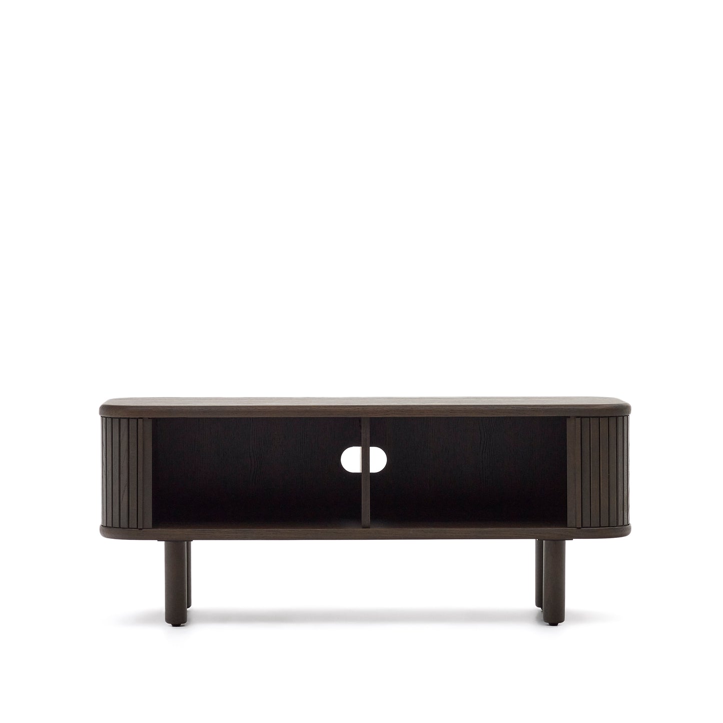Kave Home Mailen tv-meubel met 2 deuren essen donkere afwerking 120 x 50 cm