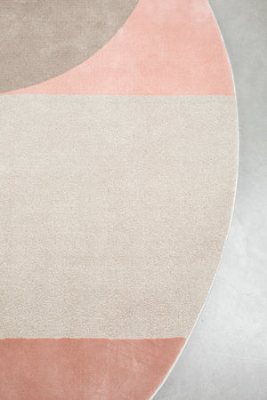 Zuiver Hilton vloerkleed Ø240 cm Grey/Pink