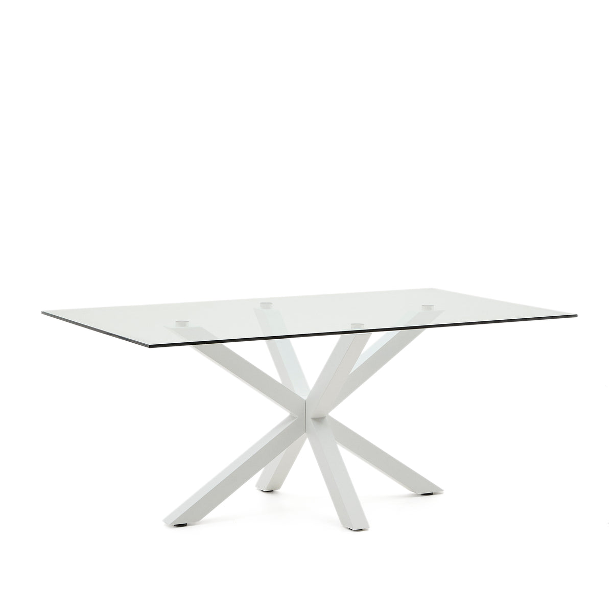 Kave Home Argo eettafel rechthoek 180x100 cm Clear/White
