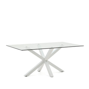 Kave Home Argo eettafel rechthoek 180x100 cm Clear/White