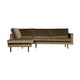 WOOOD Rodeo hoekbank links velvet Taupe