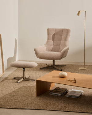 Kave Home Teryl voetenbank chenille Beige