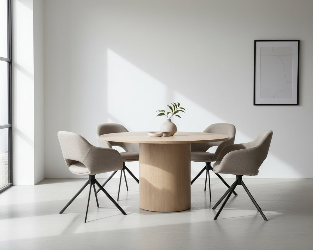HelloChair HC32 Benito eetkamerstoel Alpine Natural spinpoot beige
