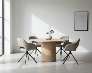 HelloChair HC32 Benito eetkamerstoel Alpine Natural spinpoot beige