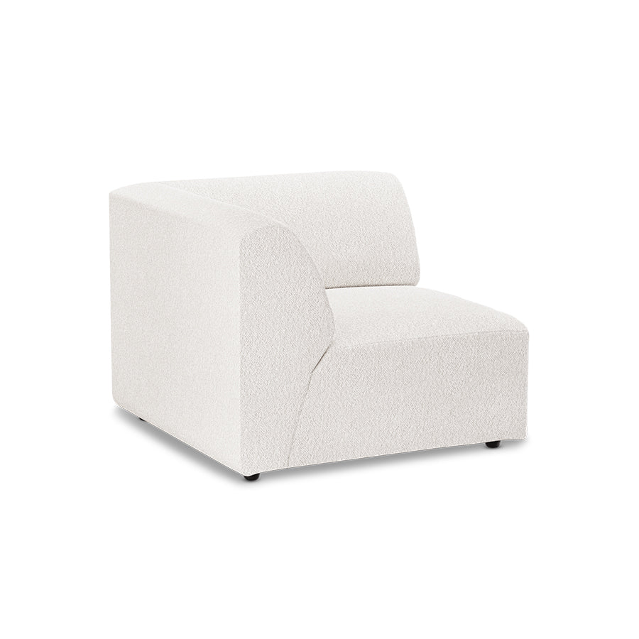 HKliving Jax bank left corner Boucle Cream