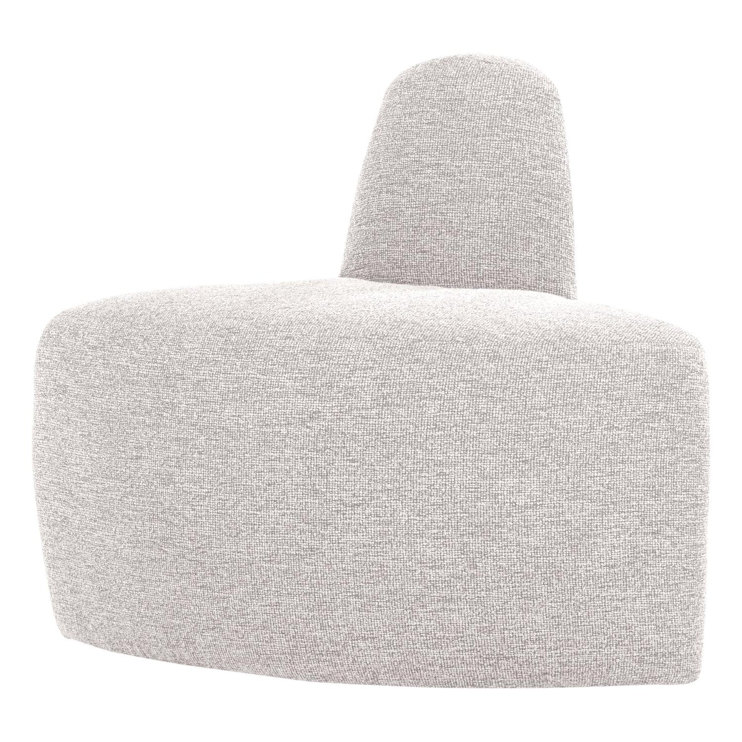WOOOD Mojo Base eetbank hoek rond rugleuning bouclé Ecru