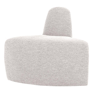 WOOOD Mojo Base eetbank hoek rond rugleuning bouclé Ecru