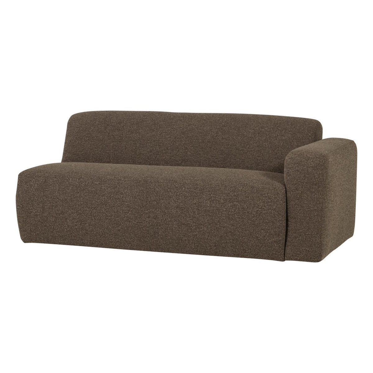 WOOOD Mojo Base 2-zits bank arm rechts bouclé Bruin