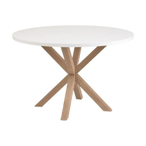 Kave Home Argo eettafel rond Ø120 cm White/Natural
