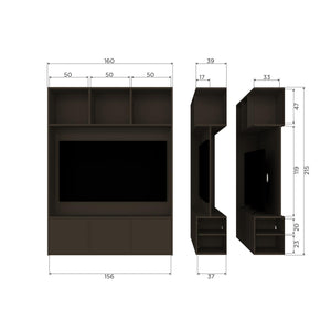 WOOOD Meggy tv-meubel Middenbruin