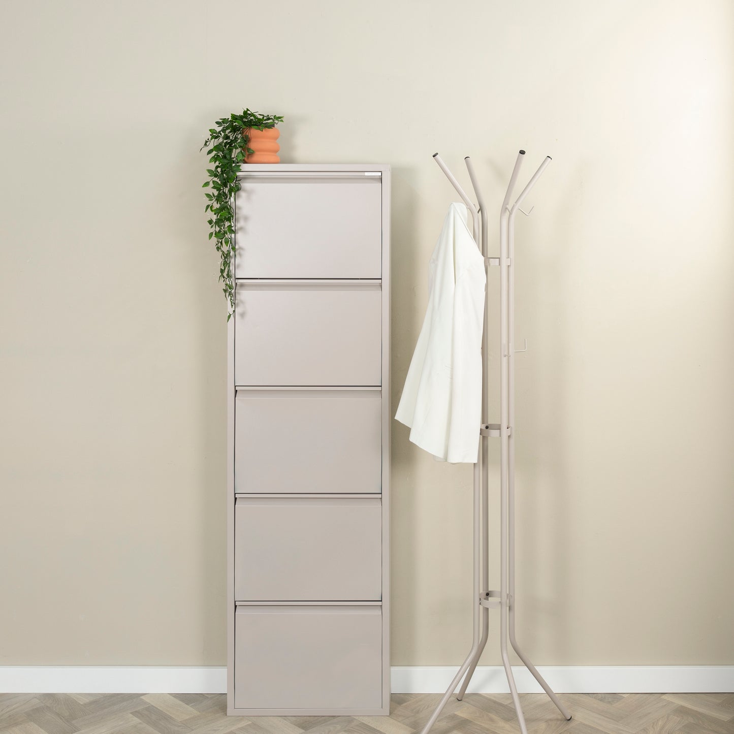 Spinder Design Billy 5 schoenenkast Silky Taupe