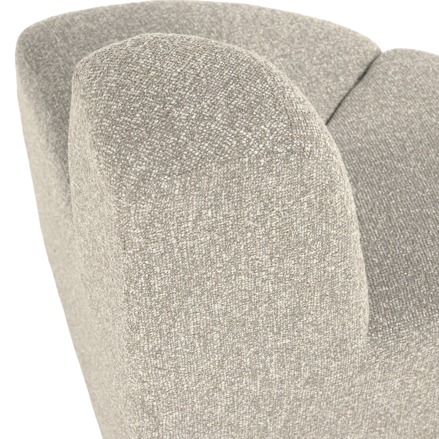 WOOOD Mojo eetbank hoek rond rugleuning Bouclé Beige Melange
