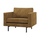 WOOOD Rodeo fauteuil ribstof Honinggeel