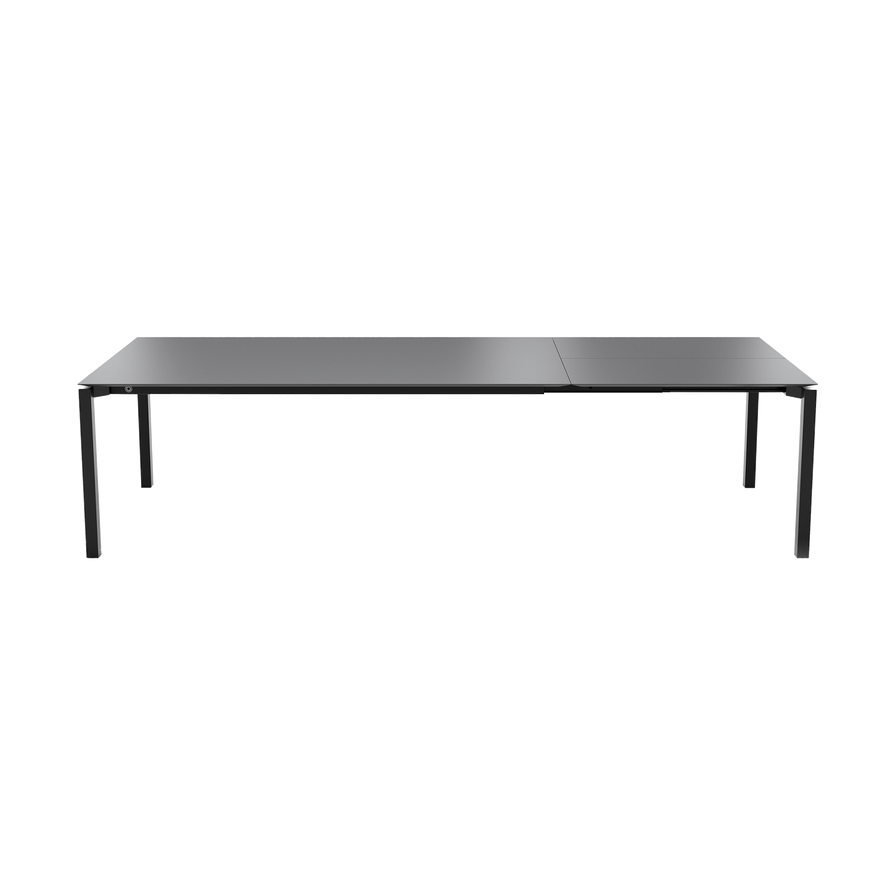 Mobitec Terra T0201 eettafel uitschuifbaar 180(280)x90 cm keramiek Nero poot zwart