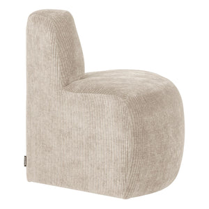 WOOOD Mojo Base eetbank hoek rond rugleuning rib Ecru
