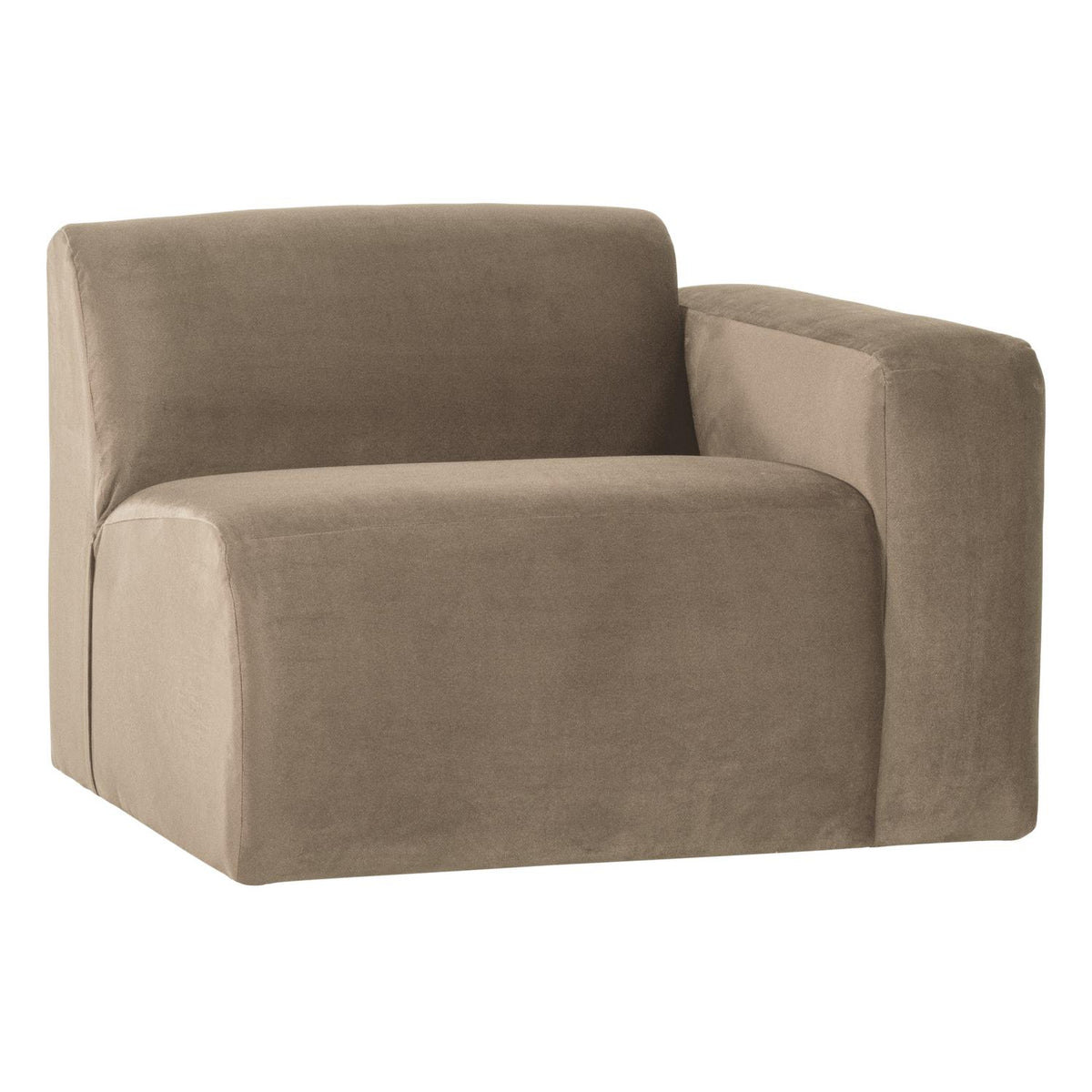 WOOOD Mojo Base 1-zits bank arm rechts velvet Khaki
