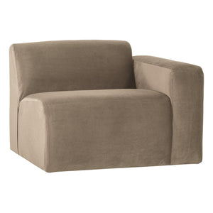 WOOOD Mojo Base 1-zits bank arm rechts velvet Khaki